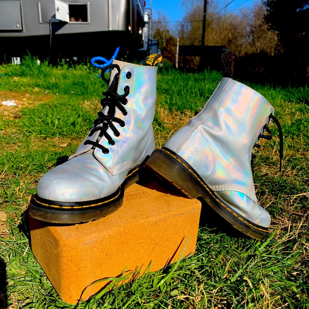 Dr Martens Holographic Boots Size 9 US